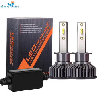 Set 2 becuri auto Led F2 cob H1, Canbus, 100W, 6000k lumina alb-rece, 12.000 lumeni