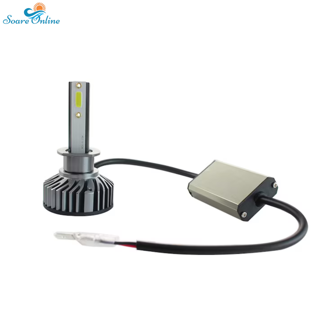 Set 2 becuri auto Led F2 cob H1, Canbus, 100W, 6000k lumina alb-rece, 12.000 lumeni - SoareOnline