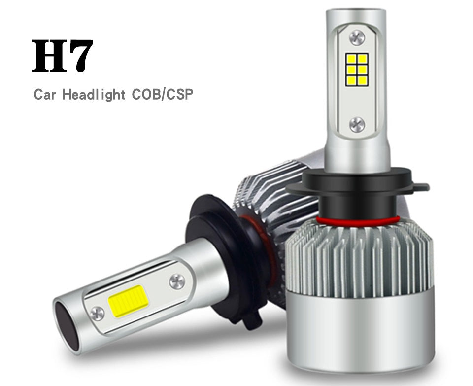 Becuri auto cu LED H7 6500K 72w 8000 lumeni, universale - SoareOnline