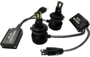 Set 2 becuri LED H7 T55 mini, 180W, Canbus, 60mm, fara eroare, 23000Lm, 6000K, +400%