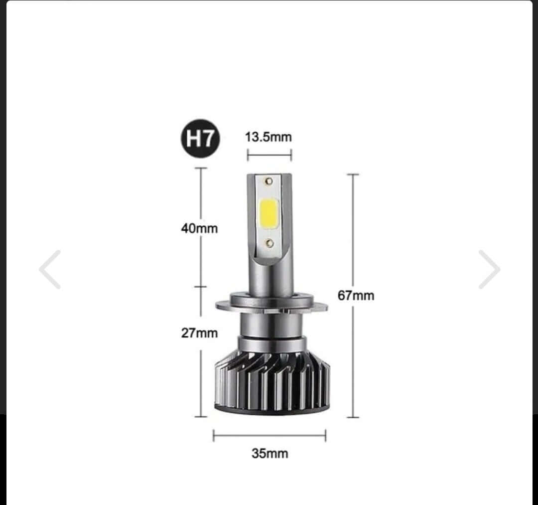 Becuri cu Led auto pentru faruri H7 super white F2COB , DC 12-24V - 8000 Lumeni, IP67 6000k, led