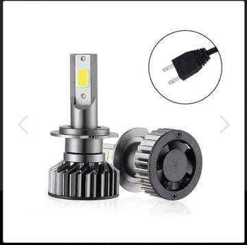 Set 2 becuri auto Led F2 cob H7, Canbus, 100W, 6000k lumina alb-rece, 12.000 lumeni