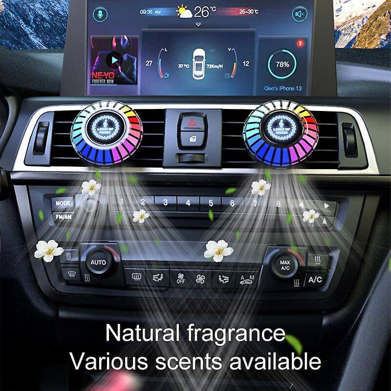 Lampa LED cu parfum și ritm pentru vehicule, culoarea luminii se va schimba in funcție de muzică sau sunet și vine impreună cu parfumul. F2