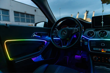 Neon Lumină ambientală Interior acrilic LED RGB 6in1 cu aplicatie si 7 Moduri de lumini