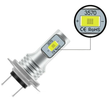 Set 2 Becuri auto H7, 12 LED SMD, 80W/bec, alb rece