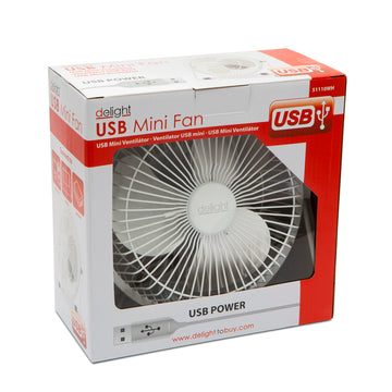 Ventilator USB cu unghi de ventilare reglabil ALB