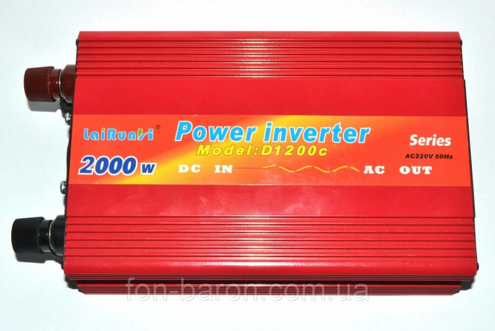 Invertor tensiune 12V-220V Lairun, 2000 W putere continua 1200w