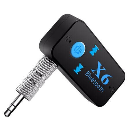 Receptor car kit auto X6 stereo Bluetooth 3.5mm aux, negru