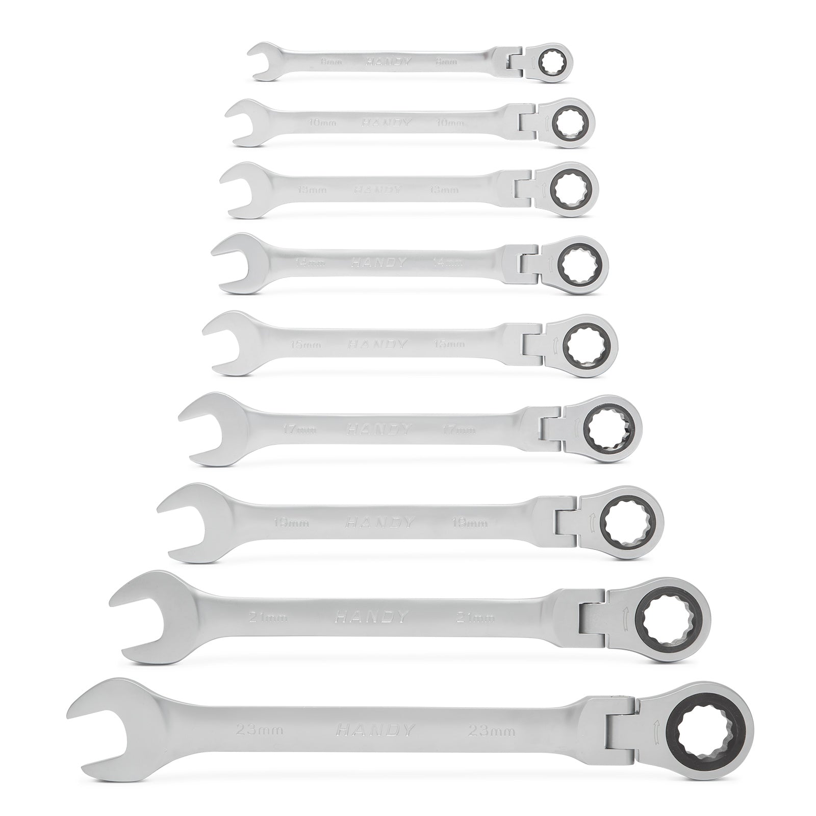 Set Chei fixe cu clichet si cap rabatabil 8,10,13,14,15,17,19,21 mm