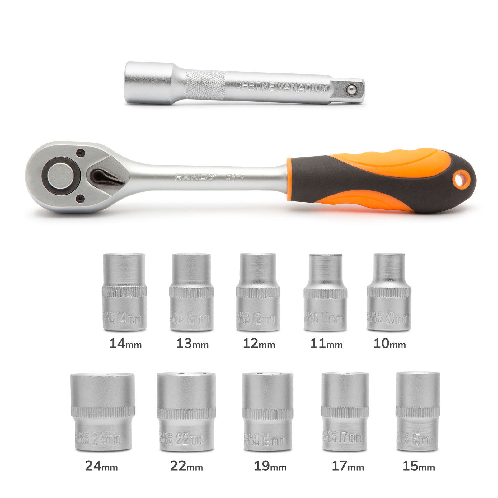 Set chei tubulare - 12 buc. - 1/2" - 10 - 24 mm